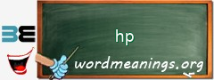 WordMeaning blackboard for hp